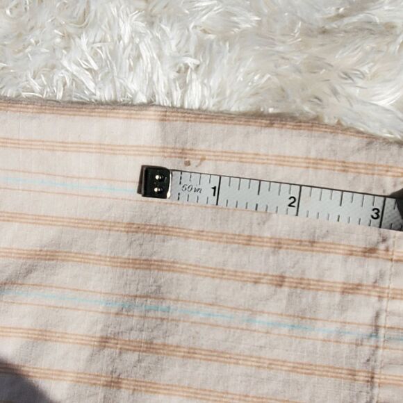 Womens Khaki low rise Izod Pinstriped Cargo Jean Pedal Pushers Capri Pants - Picture 9 of 9